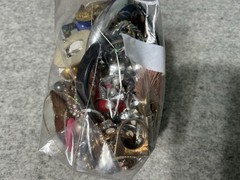 2 LB Mixed jewelry craft Lot 1, Beads CZ Crystals Chains Findings Repair Harvest