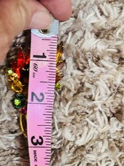 Vintage Fall Colors Leaf Brooch Open Back Design
