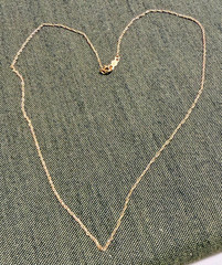 Vintage SOLID 14KT Gold Stamped 15″ Necklace Chain 1 Gram