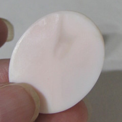 High Relief Conch Shell Cameo Lady Portrait Pink Hand Carved Loose 26mm