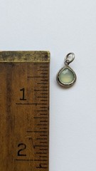 Vintage 925 Sterling Silver Prehnite Pendant Charm