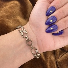 Vintage 12K Gold Filled Floral Link Bracelet 7″ 9mm