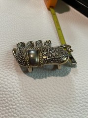 Vintage Silver & Goldtone ELEPHANT Brooch/Pin or Pendant Signed BEST-Rare