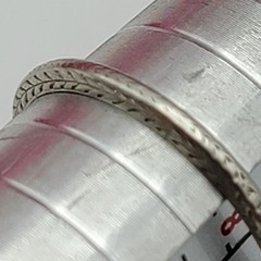 Vintage Art Deco Platinum Wedding Band Wheat Engraved Size 8 1920s 5 Plat