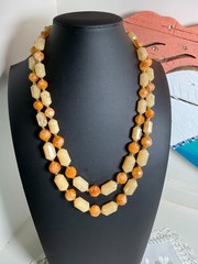 Vintage, 20″ Stone Necklace, “Western Germany”. Excellent Condition.