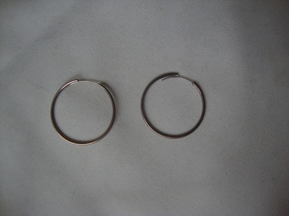 VINTAGE 1970-80s BALI MINIMALIST HOOP STERLING SILVER 925 EAR WIRE EARRINGS