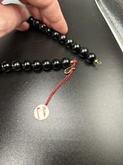 Lot of 2 Vintage Necklaces~Black & White Faux Pearl, Glass, Rhinestones, Plastic