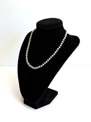 Vintage FAS 925 STERLING SILVER Beaded Ball Necklace 14 g 16″