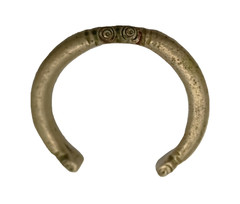 Vintage Manilla Currency Cuff Bracelet ~ Bronze Brass Copper Alloy ~ Tribal