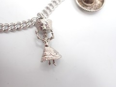 Vintage Sterling Silver Charm Bracelet with 4 Charms Colosseum Mexico Bahamas