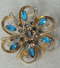 VTG MCM JMS 1/20 12kt GF Floral Design Pendant 2″ Signed