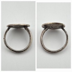 Vintage 900 Coin Silver 1917 D Mercury Dime 10C Homemade Coin Ring Size 7