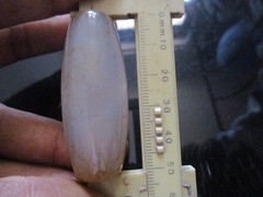 Elongated Bead Agate Antique 50 * 20 mm, 34.11 Gms
