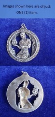 Vintage Weston Sterling Silver Saint Genesius Guide My Destiny Pendant 25pt302