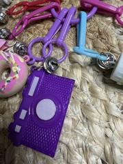 Vtg 80s Nostalgia Plastic Bell Charm Necklace Lot Cassette, Bubbles, Abacus EUC
