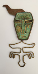 KEN BELDIN Mexico 1958 Modern Primitive Copper Pendant / Pin rare.