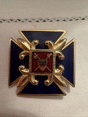 Maltese Iron Crossed Swords & Shield Pin B1-0024