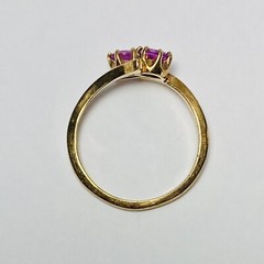 Baden & Foss 10K Yellow Gold 0.68ctw Lab Created Pink Sapphire Sz 5.75 Ring 2.1g