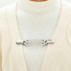 3Pcs Sweater Clips Vintage Dress Clip Back Cinch Shawl Cardigan Collar Clip
