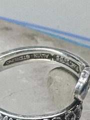 Floral Spoon ring flowers band size 5.50 sterling silver women girls 