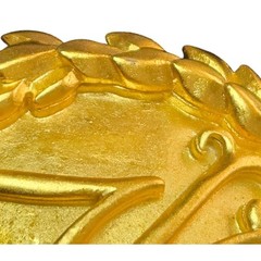 Vintage Karl Lagerfeld Signed Matte Goldtone Ornate Brooch 1980’s Couture