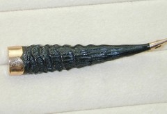 Victorian 9ct Rose Gold Dik Dik Antelope Horn Pin Brooch ESTATE