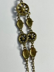 Vintage Orange, Red Czech Drop Necklace Tear Drop Statement