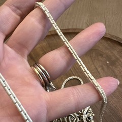 Monet Vintage 26 In Necklace White Rose And Antique White Chain