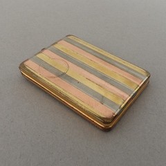 Vintage 20s Art Deco Marathon Rose Gold Tone Rectangular Locket Photo Pocket