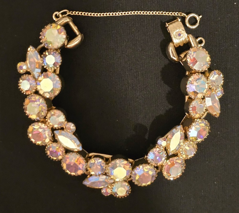 Vintage VERIFIED JULIANA AB Aurora Borealis Rhinestone Bracelet