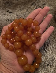 Natural Baltic Amber Butterscotch 70 Grams Graduated Beads Necklace 30” Tested