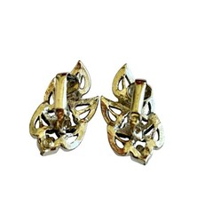 Vintage Coro silver clip on earrings classic Mid Century jewelry career dressy