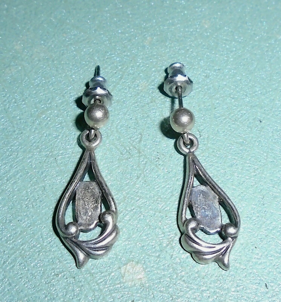 Sterling Silver WM Wheeler Stud Dangle Earrings – 3.1 Grams Free Shipping