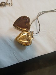 Vintage Gold Plated Heart Locket With Chain