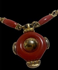 Vintage Signed Christian Dior Heavy Chain Pendant Necklace Germany 1974