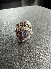 Vintage Tanzanite 925 Star of David Ring Sardia 925 Silver