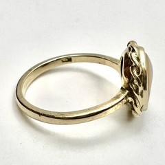 Antique Victorian 10k Yellow Gold Carved Shell Cameo Size 5.75 Ring 2.46g