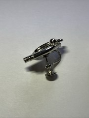 Vintage Silver Tone Climber Clip On Earrings Modern Screw Back