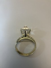 AJC Vintage Faux Diamond Rhinestone Ring Brooch