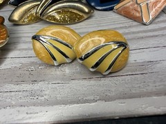 Vintage 1980s 1990’s Enamel Pierced Earrings Lot Of 16 Unmarked