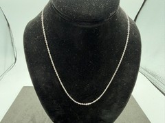 2.04g Vintage Sterling Silver 925 Oval Cable Chain Necklace 18 in M