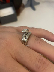 Vintage Style Bridal Ring Set 2.3Ct Round Cut Lab Created Diamond 925 Silver