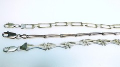 3 Sterling Silver Tennis Bracelets Signed Mexico Different Designs
