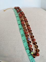 Joan Rivers Earth Tone Color Faceted Acrylic Beaded Necklace