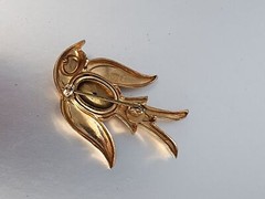 Coro Signed Swallow Bird Brooch (A595)