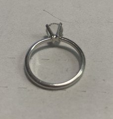 Vintage Uncas Mfg CoFaux Diamond Ring Engagement Solitaire Brilliant / Size 8