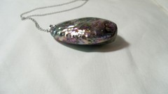 Vintage Abalone Shell Pendant Necklace