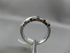 ESTATE .99CT BAGUETTE & PRINCESS DIAMOND 14KT WHITE GOLD 3D CLASSIC WEDDING RING