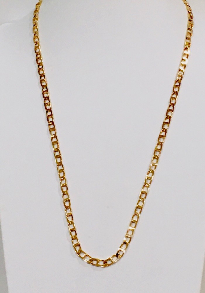 Vintage 18 Kt Gold Plated Link Necklace 24”