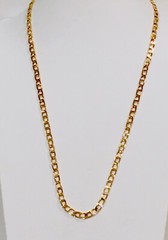 Vintage 18 Kt Gold Plated Link Necklace 24”